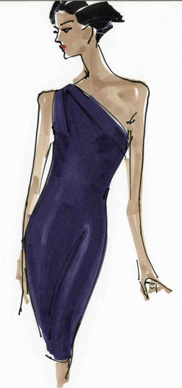 Narciso Rodriguezin luonnos. Kuva: Lindex