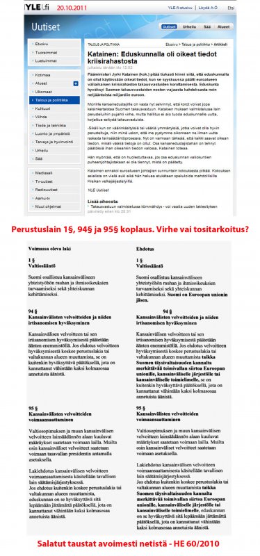 Perustuslakiteksteissä on isot eronsa