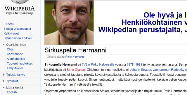 Wikipedian Jimmy Walesista on moneksi.