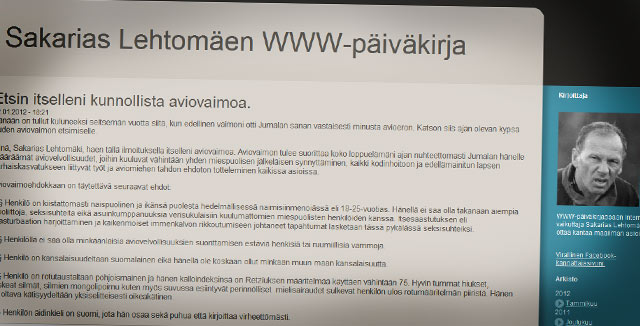 Sakarias Lehtomäki asetti riman korkealle naisensa suhteen.