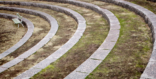 Amfiteatteri on otollinen tapahtumapaikka.