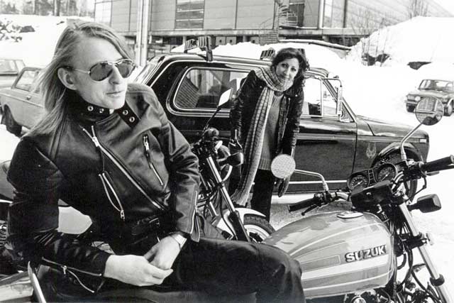 Kimmo Kuusniemi ja Muska Babitzin Moottorilinnut-albumin ilmestymisen aikoihin vuonna 1982.