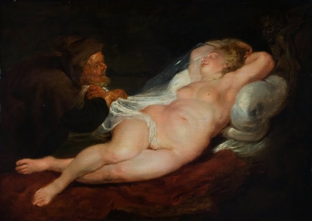 Rubensin The Hermit and Sleeping Angelica