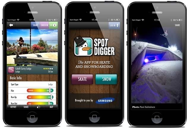 Spot Diggerin avulla voit löytää nämä ja satoja muita spotteja tai lisätä omat suosikkisi.