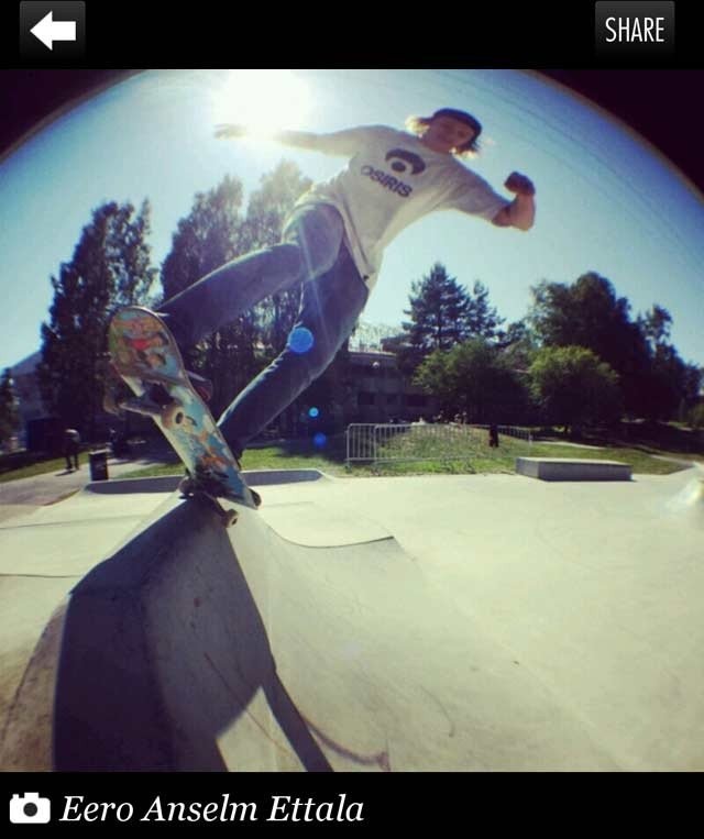 "Tosi hauska pikku betoniparkki Herttoniemessä."