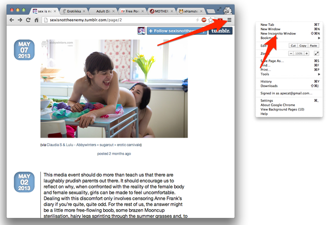 Näin avaat Chrome-selaimessa pornoikkunan!
