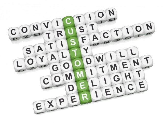 Hyvän asiakaskokemuksen palikoita.