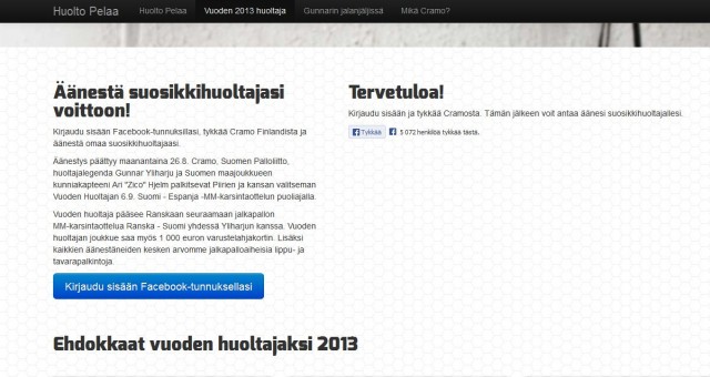 Vuoden 2013 jalkapallohuoltajakisan finaali. Laita Sinäkin äänesi kuulumaan.