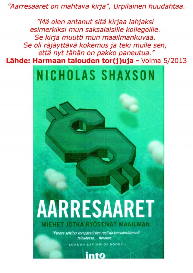 Valtiovarainministeri Jutta Urpilainen suosittelee.