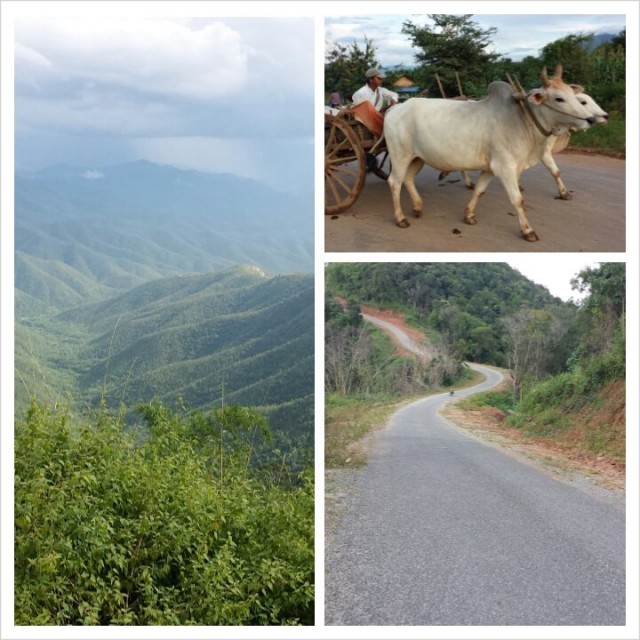 Myanmarissa on upeita teitä joita ei ole merkitty karttaan. Paikallinen oppaamme vei meidät suljetuille tiepätkille. Näkyä ja kokemusta ei voi tallentaa kameralla.