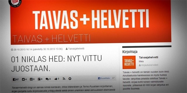 Tutustu Taivas+helvetti -kirjan tarinoihin Cityn blogissa.
