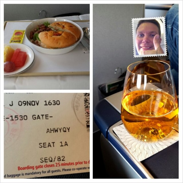 Ykkösluokassa saa tilata listalta haluamansa ruoat. Namia.