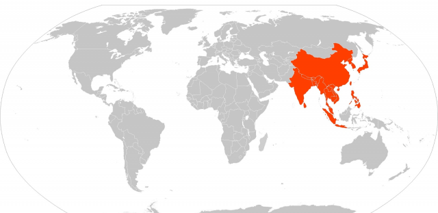 Maapallolla asuu 7000 miljoonaa ihmistä. Näistä puolet kartan punaisella alueella. Etsi omat 5 tai 50 miljoonaa ostavaa asiakastasi  tästä yleisöstä.