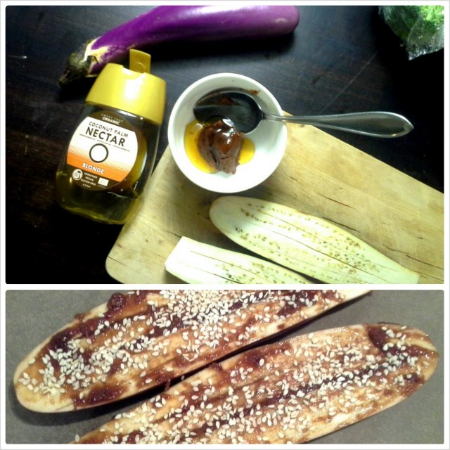 Munakoison marinadissa misoa ja kookossiirappia