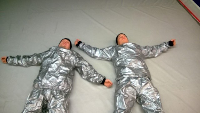 Tänään päivällä hikoiltiin vielä viimeiset grammat pois.