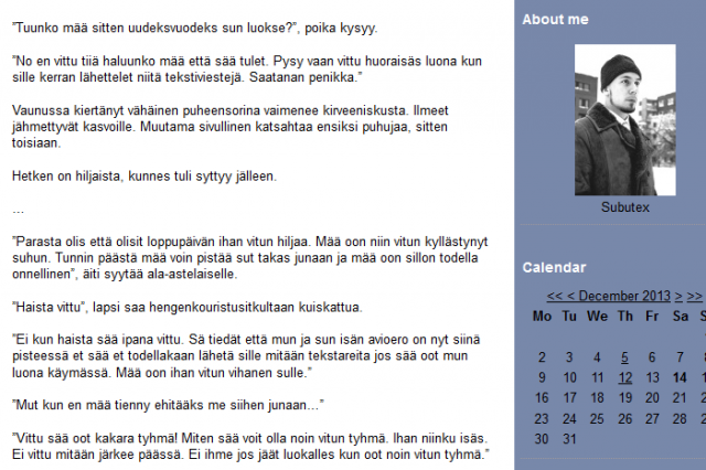 Hippo Taatilan Subutex -blogi on oma mediansa. Siellä voi puhutella lukijaa. Tuloja voisi tulla vaikkapa mainoksista, seminaarien tai tapahtumien järjestämisestä.