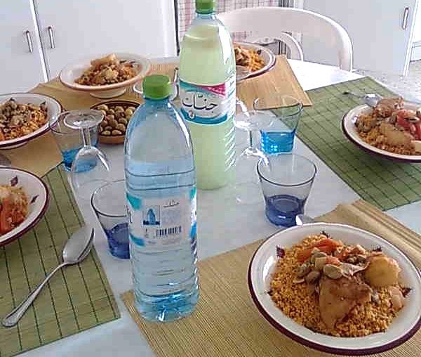 tunisialaista ruokaa, lounas ystävän luona