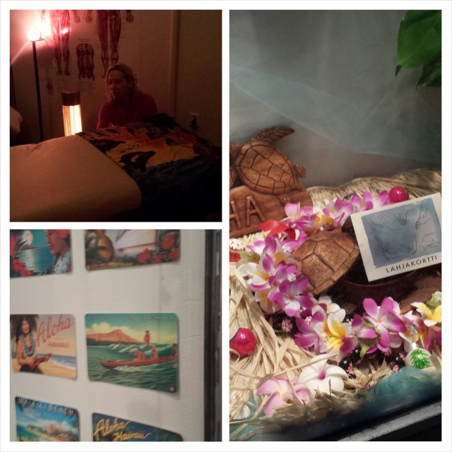 Havaijilaiskeskuksen sisustus on Havaijilaishenkinen.