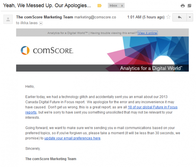 comScore: Yeah, We Messed Up, Our Apologies