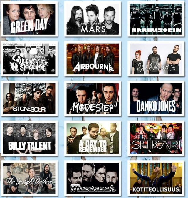 Noin puolet vuoden 2013 RTB tapahtuman esiintyjistä.