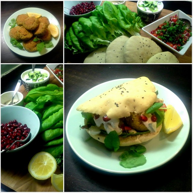 Pistaasifalafel ja pitaleipä -> ylitäyttämisen vaara