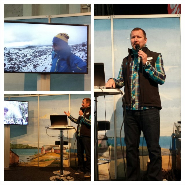 Mandala Travel matkatoimiston Kalle Viira esitteli huikeita reissuvideoita ja kokemuksia.