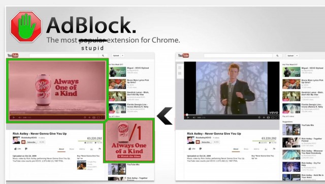 AdBlock vääristää netin käyttökokemusta. Rakastan DrPepperiä ja haluan nähdä ihania DrPepper mainoksia.