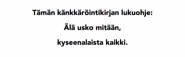 Känkkäränköintikirjan lukuohje.