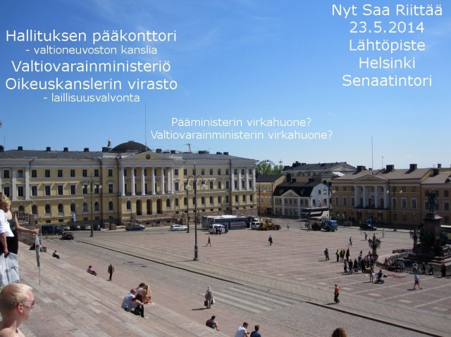 Mielestäni oiva paikka isollekin Nyt Saa Riittää - mielenosoitukselle.