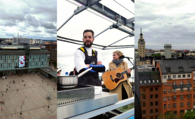 Korkealuokkainen lounas: ateriasta vastasi Filip Langhoff, musiikista Kanerva.