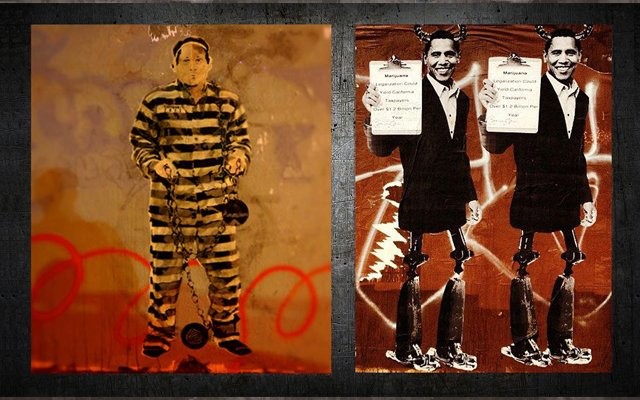 Prisoner 2012, New Orleans (mistaken for Banksy); Obama, La Brea Ave, LA