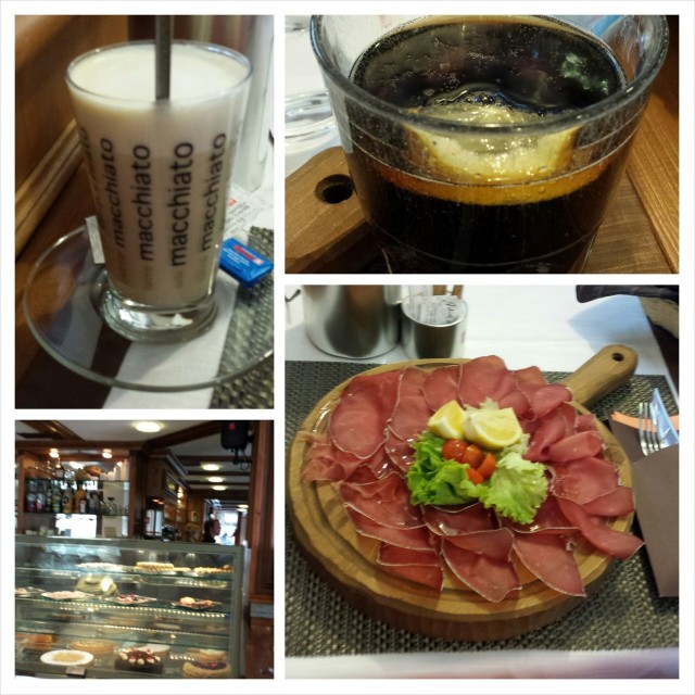 Kävimme syömässä pientä välipalaa. Namia.