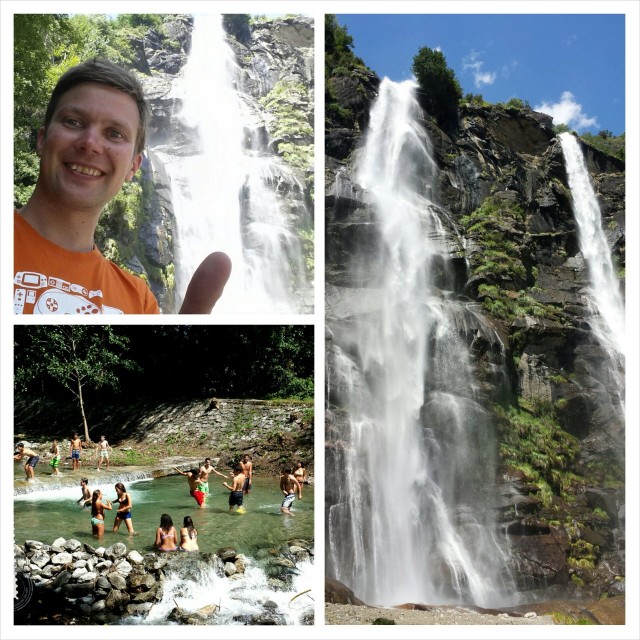 Vesiputouksessa uinti virkistää kehoa ja mieltä.