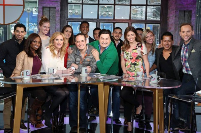 Gossip Table at Times Square VH1 studio with entire show crew