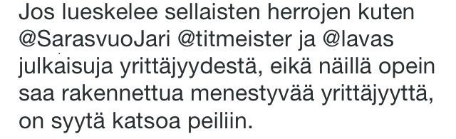 Aamuista pohdintaani Twitterlandiassa.