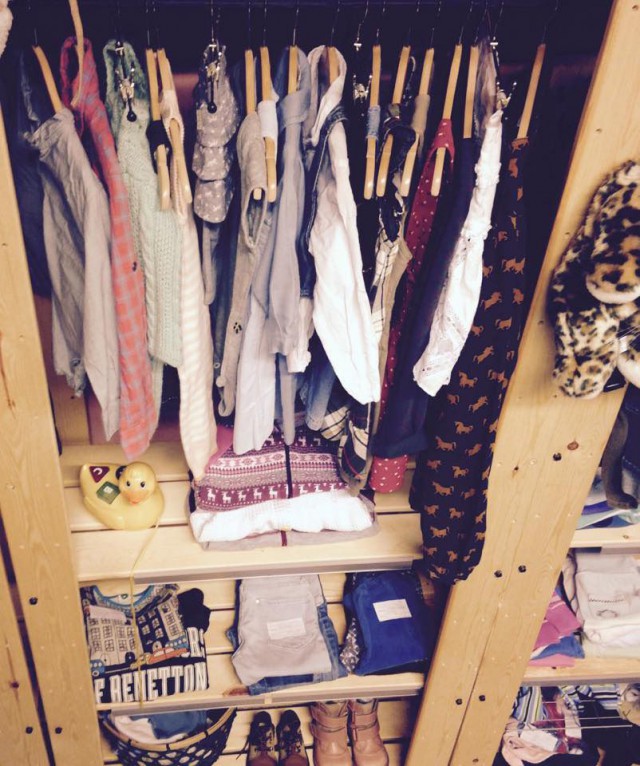 Second hand tuotteita löytyy koossa 50-140cm sekä äitiysvaatteita.