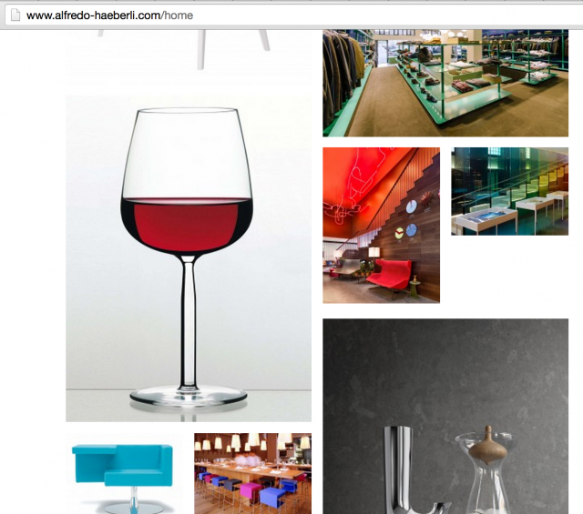 Alfredo Häberli ei pidä Iittalan tarroja omilla sivuillaan esillä (kuvakaappaus)