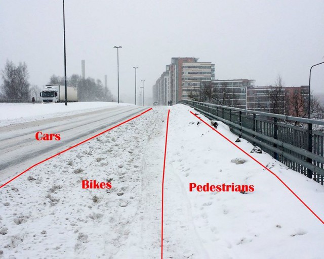 Kuva sunnuntailta Tampereen keskustasta.