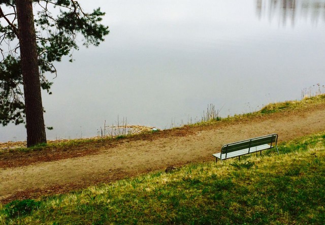 Peurunkajärven rannalla.