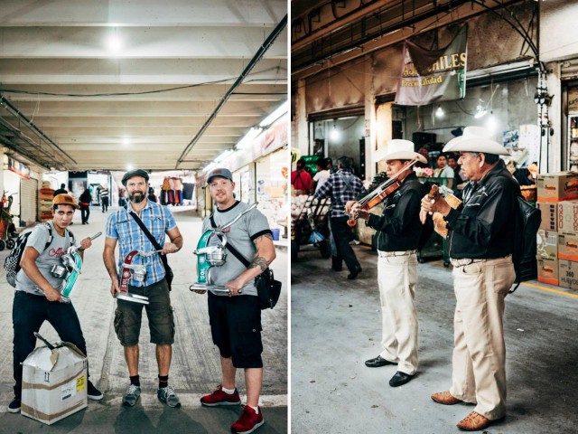 Kundit ravintolan takaa kävivät tutustumassa Meksikoon. Mukaan lähti aito tortillakone.