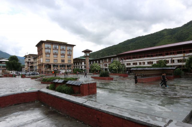 Thimphun keskustan aukio.