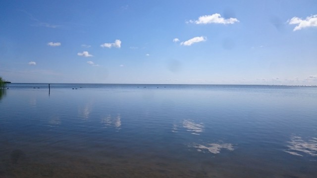 Curonian lagoon. Kaliningrad Venäjä.