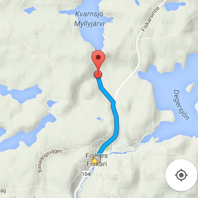 Risslan pato on parin kilometrin päässä Fiskarsin keskustasta.