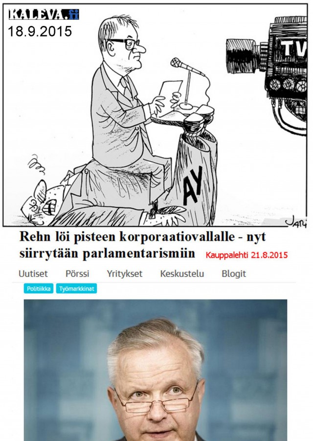 Korporatismista selätysloikka finanssifasismiin.