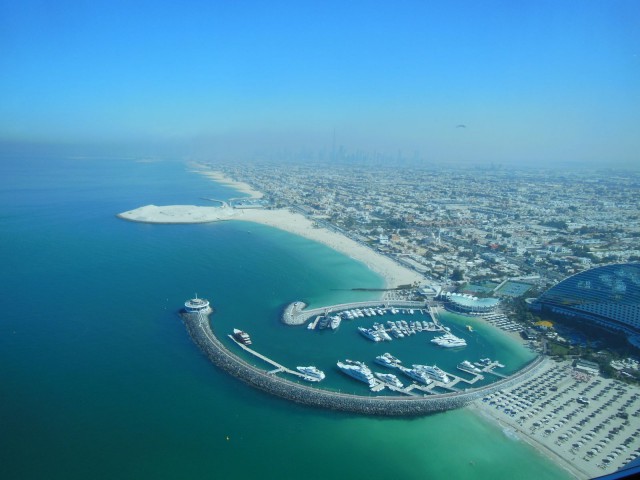 Näköala Burj Al Arab hotellista.