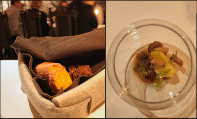 Paikan päällä leivottua vehnäleipää jossa mukana punajuurta, upean väristä sekä makuista. Tummaa maalaisleipää, pinta glaseerattu. / Siilinjärven Siitakesieniä, Miettisen tilan perunaa.