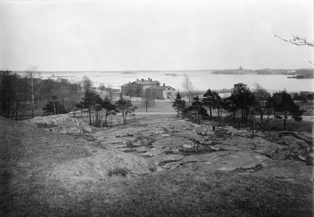 Näkymä Kaivopuistoon vuodelta 1900.