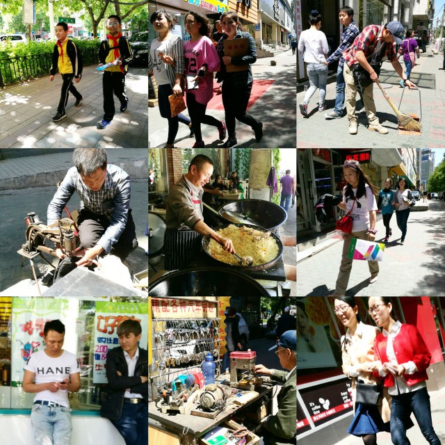 Ihmisiä. Urumqi, Xinjiang, Kiina