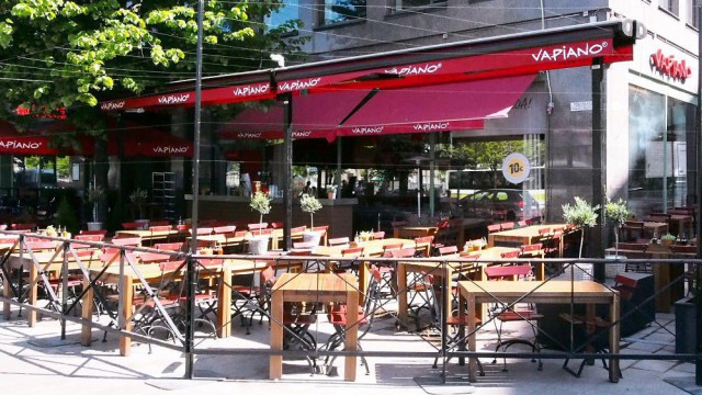 Vapianon terassi on yhdellä kaupungin keskeisimmistä paikoista.