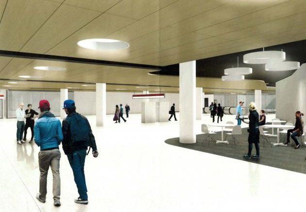 Havainnekuva Hakaniemen uudesta lippuhallista.